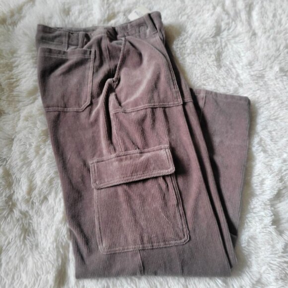 ARIZONA Low Rise Loose Fit Wide Leg Style Corduroy Cargo Pant-Juniors -6 - Picture 8 of 10